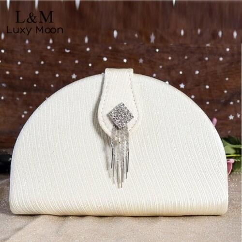 Tassel Evening Clutch Bag Women Luxury Diamond Designer Party Shoulder Bag Wedding Bridal Mini Chain Purses And Handbags X581H