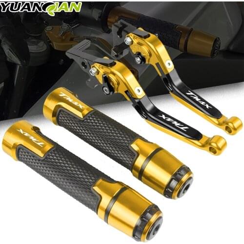 Motorcycle Accessories Extendable Brake Clutch Levers Handlebar Hand Grips ends For YAMAHA T-MAX TMAX 500 530 2008 2009-2018