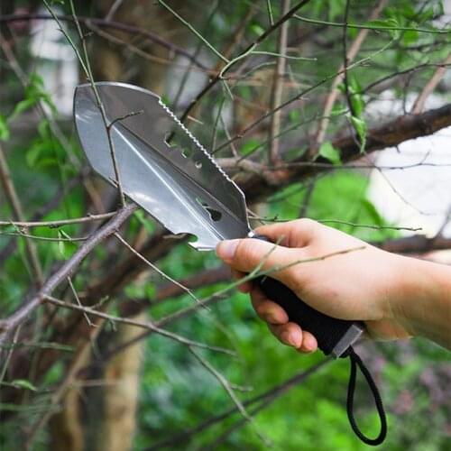 1 Pcs Convenient Stainless Steel Bend-Proof Gardening Trowels for outdoor Gardening Trowels Seven Functions Multipurpose Bend