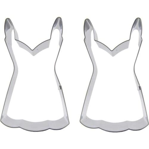 Sling skirt shape 2 piece biscuit cutting molds, baking tools, cake decorating soft candy tools