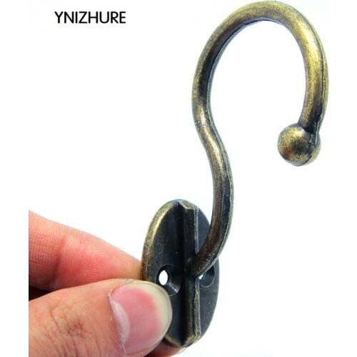 20pcs 81*35mm Hook alloy antique cupboard bronze hooks decorative hook 81 * 35MM large coat hooks