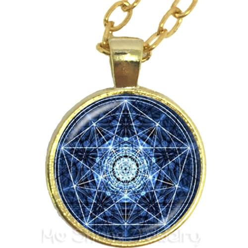2018 Supernatural Pentagram Glass Necklace Gothic Satanism Evil Occult Pentacle Jewelry Pagan Charm Gift For Friends