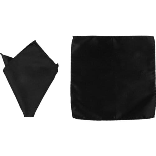 3pcs Mens Satin Shiny Bow Tie Cummerbund and Handkerchief Pocket Hankie Set Black for Formal Evening Wear/Tuxedo Suit