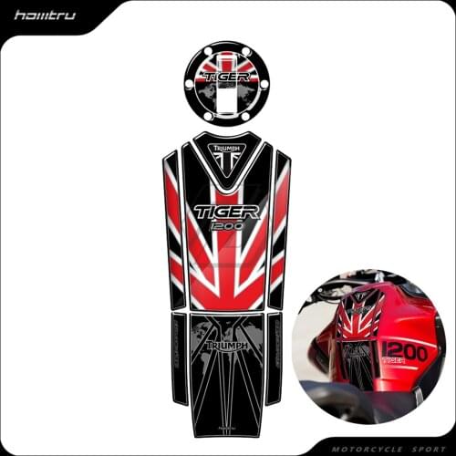 3D Resin Motorcycle Gas Tank Pad Protection Decals Case for Triumph Tiger 1200 Explorer 2012-2017