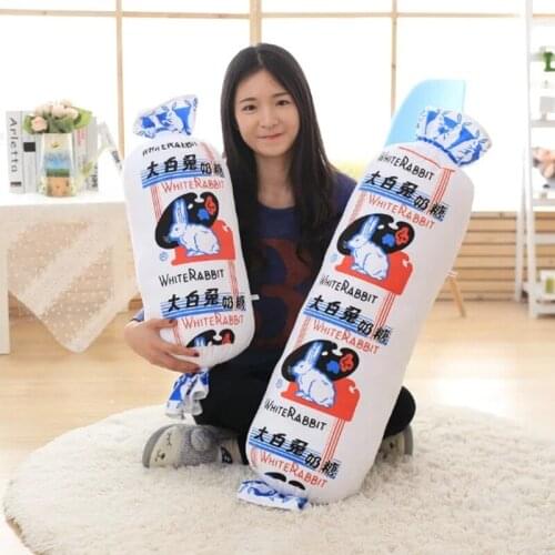 50/80 cm Stuffed Animal White Rabbit Candy Plush Toy Bunny Stuffed Rabbit Pillow Toy Gift For Baby Kid Children