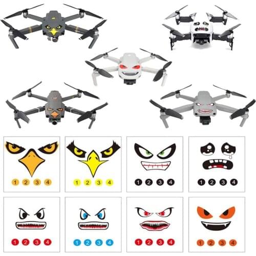 8 styles Stickers Set 3M Drone Decals for DJI Mavic Mini 2 / Air 2 2S/ 2 Pro / 2 Zoom / Mavic Pro Platinum / Pro