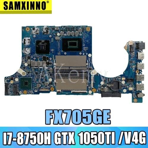 Akemy FX705GE Motherboard For Asus TUF Gaming FX705G FX705GE FX705GD 17.3 inch Mainboard Motherboard I7-8750H GTX1050TI /V4GB