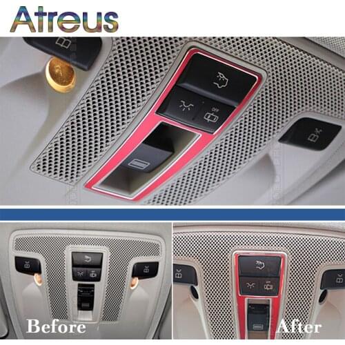 Atreus Car Reading Light Frame Covers Stickers For Mercedes Benz A B GLA CLA Class W176 W246 C117 W117 X156 Auto Accessories