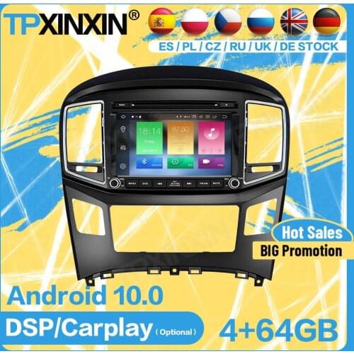 Car Radio Stereo With Screen Receiver Bluetooth Android For Hyundai H1 2016 2017 2018 GPS Player Navigation Auto Audio Head Unit