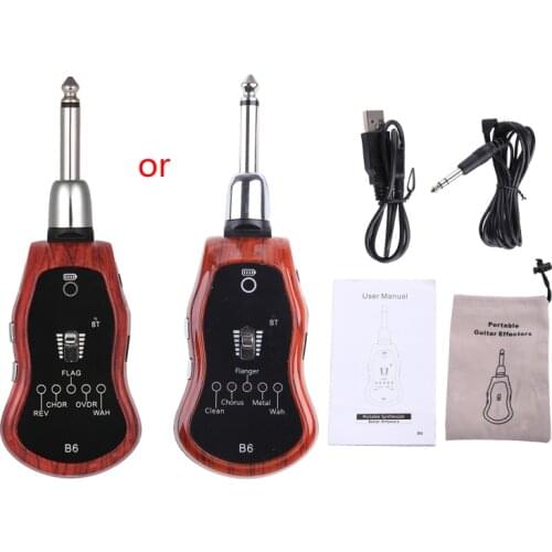 B6 Guitar Headphone Amp Mini Plug Guitar Amplifier Bluetooth Receiver Rechargeable For Electric Travel Pocket Guitar Wit