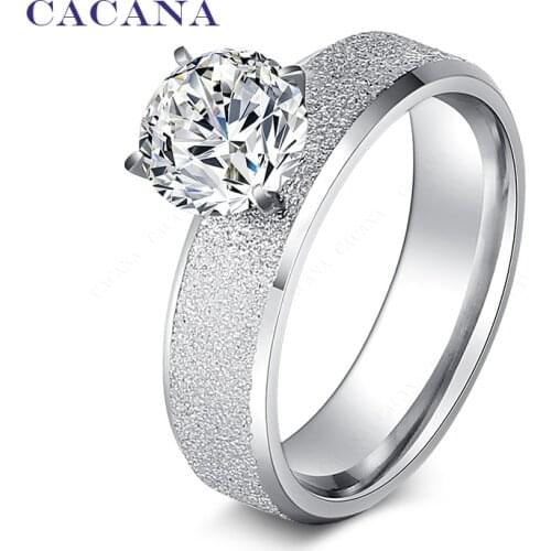 Cacana Rings With Cubic Zirkonia For Women