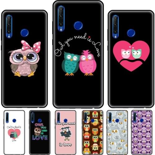 Owl Cute lovers Kawaii Cartoon For Huawei Honor 8X 9X 7X 7C 6A 8A 7S 8S 8 9 10 10X Lite 10i 7A 20 6C 4C Pro Case Cover