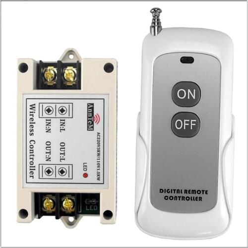 Afstandsbediening Schakelaar AC 220 v 1CH High Power Ontvanger Zender OP OFF controller Home office Pomp Led motor Ventilator