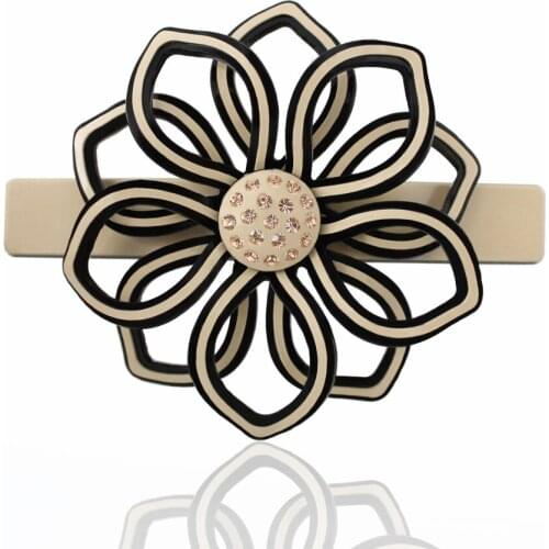 Classic Flowers Hair Ornaments - New Hair Barrette Clip for Girl Women Rhinestone Hair Accessory Jewelry Tiara for Braids Wear