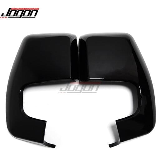 For Ford Transit Custom / Tourneo Custom 2012-2020 Side Wing Rearview Mirror Cover Case Shell Cap Replacement Black Carbon Look