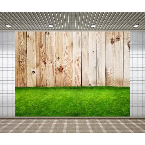 Lyavshi Wooden Board Backdrops grass floor spring scene Baby Photographic Photo studio Photography Backgrounds