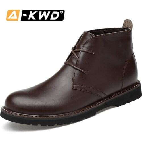 Black Fur Men Winter Boots Fashion Men Shoes Sneakers Brown Mens Rubber Rain Boots leather fashion sneakers Brand Men Size 36-48