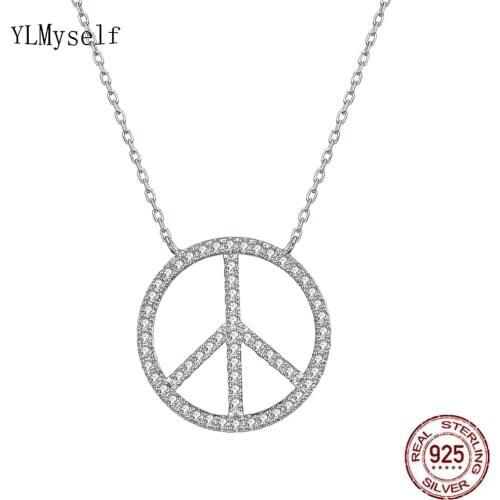 Real 925 Sterling Silver Casual Daily wear Round design Choker Necklace White Cubic Zirconia 925 silver Jewelry for women