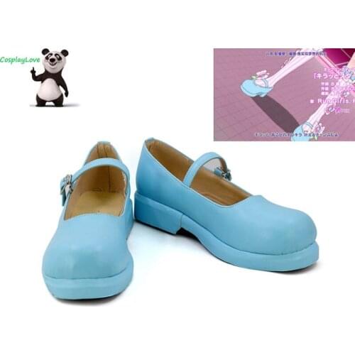 Pripara Manaka Non Blue Shoes Cosplay Long Boots Custom Made For Halloween Christmas