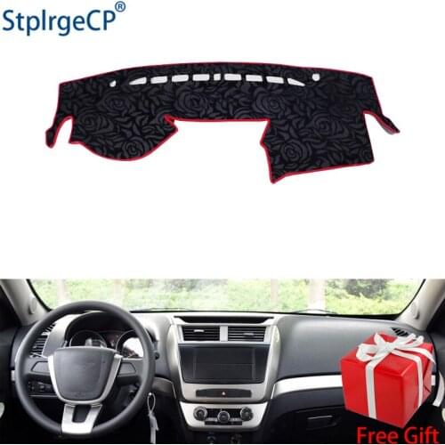 Latest Rose Pattern Non-slip Car Dashboard Cover Dash Mat Pad DashMat ANti-UV Car Sticker for GEELY GX7 EX7 2010-2015 Styling