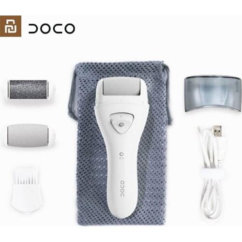 Doco Rechargeable Electric Pedicure Grinder LED IPX6 Waterproof Remove Dead Skin Calluses Hard Cracked Pedicure Foot care