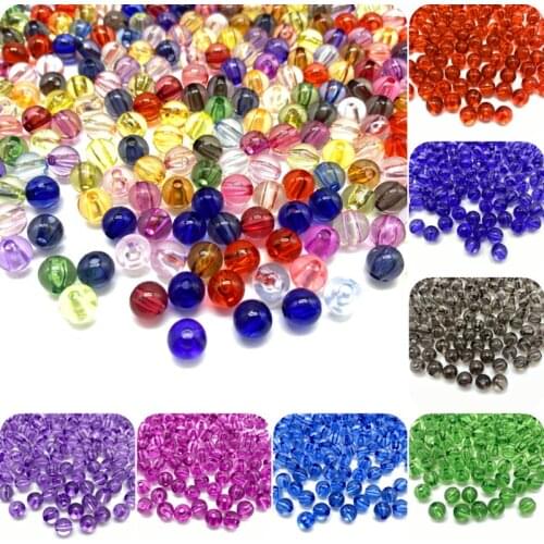 4/6/8/10mm Transparent Acrylic Round Beads Pearl Spacer Loose Beads For Jewelry Making DIY Bracelet Necklace Accessories