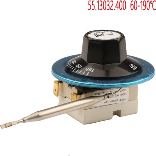 Dial Thermostat 60-190 Celsius EGO Capillary Temperature Controller Switch 55.13032.400 for Electric Oven Refrigerator Heater