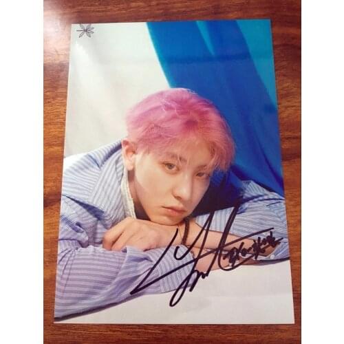 Hand Signed EXO Park Chan Yeol autographed photo 5*7 free shipping K-POP 102018