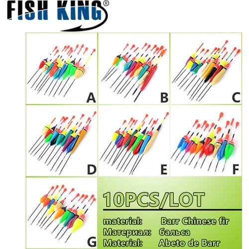 FISHKING 10PCS/Lot Fishing Float 7 styles Mix Size Mix Color Carp Fishing Float Bobbers Buoy Boia Flotteur Peche Pesca For Fish
