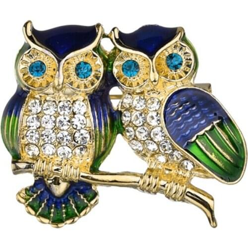 Owl Brooches for Women Vintage Fashion Style Elegant Wedding Pins Party Brooch A5KE