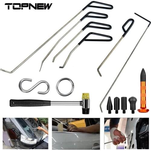 Rods Hook Tool Paintless Dent Repair Car Dent Removal Tool Kit Dent Removetap Down With Repair Hammer