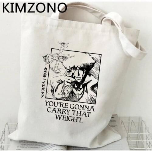 Cowboy Bebop shopping bag handbag bolso shopper eco cotton shopping bag fabric sac cabas sac tissu