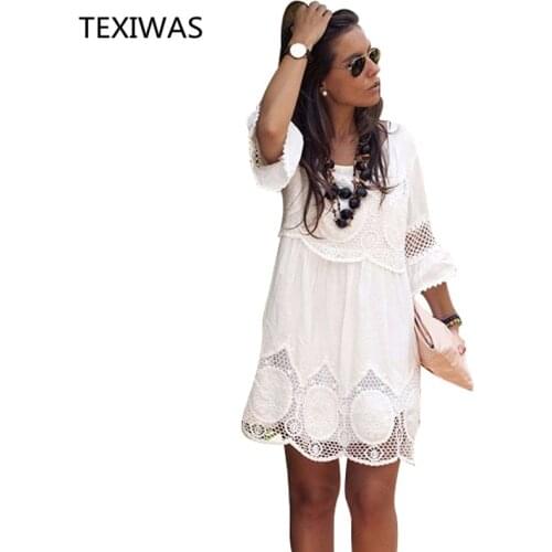 TEXIWAS White Summer Dresses