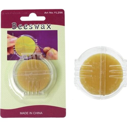 3PCs Craft DIY Practical Sewing Tool Beeswax Bead Thread Strengthening Conditioner For Needles Sewing Pale Yellow 14cm x 8.3cm
