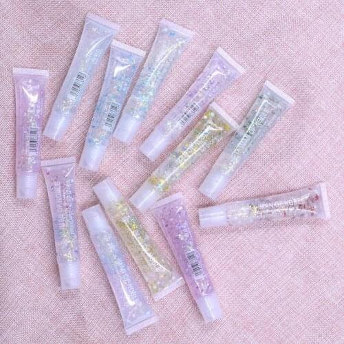 Crystal Jelly Lip Oil Moisturizer Shiny Vitamin E Clear Lip Gloss Anti-Cracking Lip Makeup Lip plumper Random In Color TSLM2