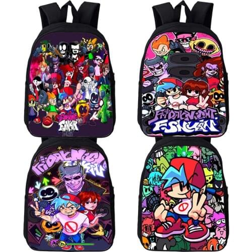 New Game Friday Night Funkin Backpack Teenager School Backpacks Boys Girls School Bags Mochila 16 Inch Waterproof Book Knapsack