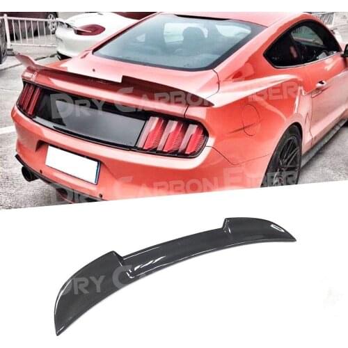Car Spoiler Fit for Ford Mustang GT V8 V6 GT350R Coupe 2015 2016 2017 Tail Wing Decoration Black Rear Trunk Spoiler Carbon Fiber