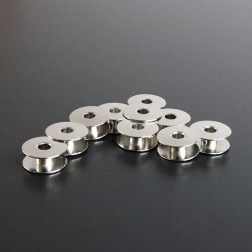 10pcs Industrial Aluminum/Iron Bobbins For Singer Brother Sewing Machine Tools