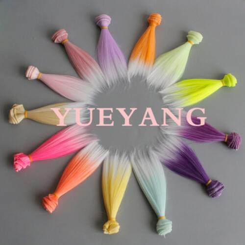 15cm 25cm soft high temperature straight doll wigs doll wigs for monster high doll hair repair cloth doll hair