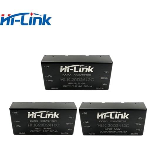 24v_12v_transformer 24v to 12v 1666mA DC DC converter module for power Isolated HLK-20D2412C Hi-Link