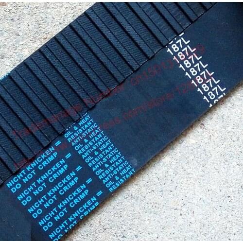 5pcs Trapezoid 187L Timing belt Pitch 0.375" (9.525mm) length 486.25mm width 10mm teeth 50 Timing pulley 187 L free shipping