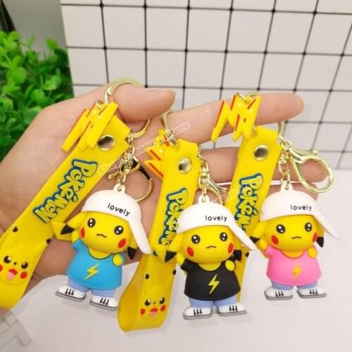 Anime Pokemon Cute Cartoon Figures Model Toys for Girls Boys Fashion Keychain Women Pokmon Men Collection Figure Keychains Gifts