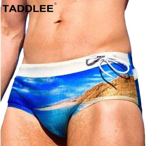 Taddlee Brand Sexy Mens Swimming Briefs Boxer Bikini Swimwear Men Swimsuits Gay Penis Pouch WJ Pad Inside Beach Boardshorts New