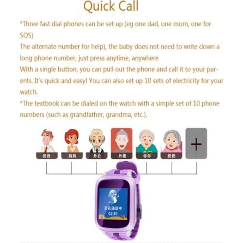 Kids SOS Button Bluetooth DS18 Children Smartwatch Gps Tracker Waterproof Baby