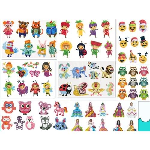 DIY Mini-Patterns Diamond Embroidery Princess Diamond Painting For Children Round Diamond Sticker For Cup Book Phone Decoration