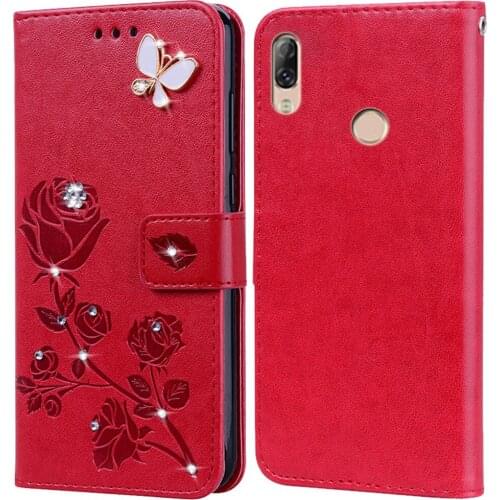 Flip Phone Case for Lenovo K5 Pro L38041 Cover for Lenovo K5 Play L38011 Bling 3D Diamond Flower Premium Leather Wallet Case