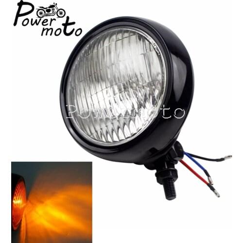Motorcycle 12V 4.5" Mount Headlight Retro High Low Beam Head Lights for Harley Dyna Sportster Yamaha Cafe Racer Chopper Bobber