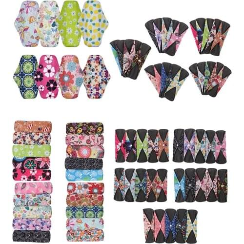 Soft Hygiene Towel Pads Absorbent Period Nappy Panty Liner Physiological Women Washable Reusable Menstrual Cloth Bamboo Cotton