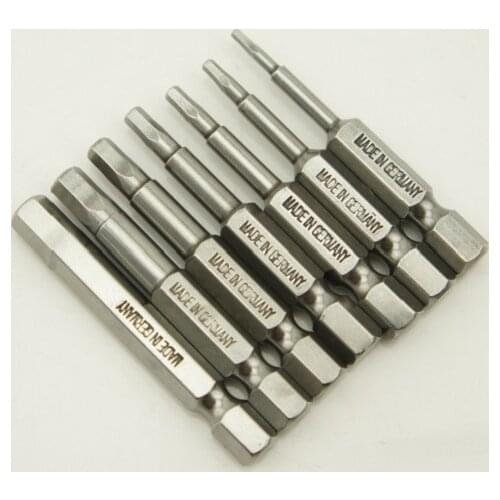 New 7pcs 50mm 1/4 Inch Hex Shank Magnetic Screwdriver Bit S2 Steel Screwdriver H1.5-H6