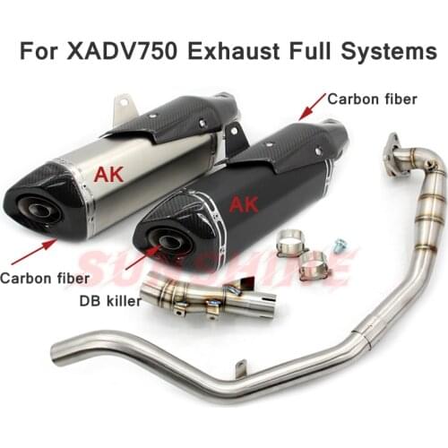 Front Pipe Exhaust Motorcycle Escape Moto Muffler Motorcross Full Systems Modified Slip on For HONDA X-ADV 750 XADV750 X ADV750